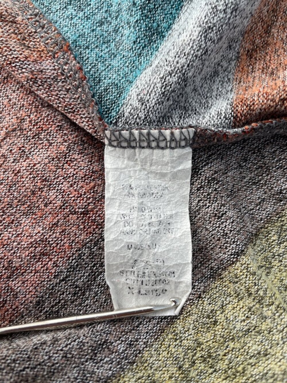 Éloges Cardigan Sweater XL Elbow Patch Open Front Long Sleeve Multicolor Stripes - Picture 5 of 7